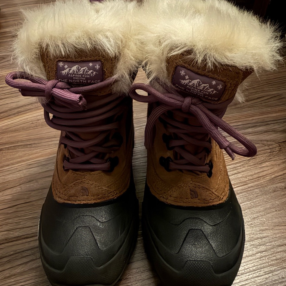 The North Face Girl’s Black and Brown Winter Boots